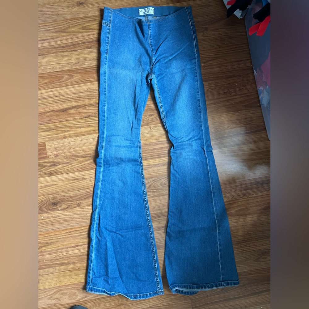 Free People Stretch High Waisted Flare Jeans